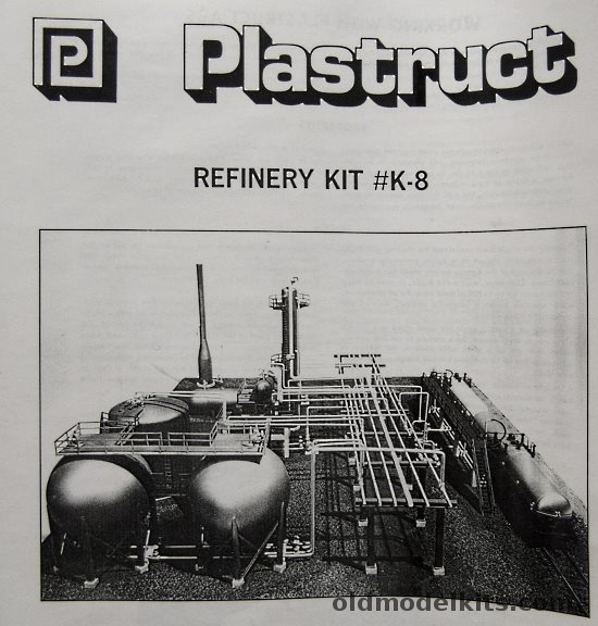 Plastruct 1/87 Refinery Trackside Series - HO Scale, 1008 K-8 plastic model kit